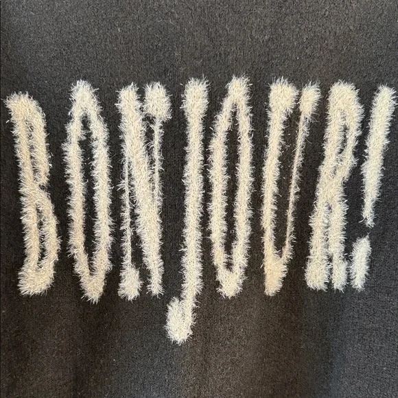 a new day Black Cowl Neck Sweater with White 'Bonjour' Detail - Picture 4 of 6